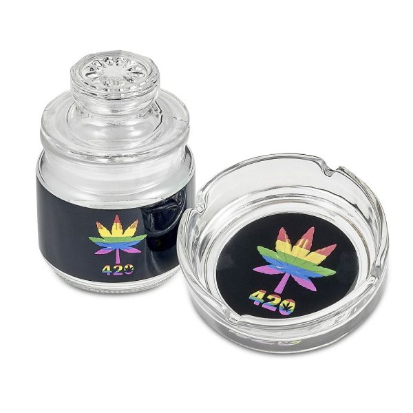 Rainbow Leaf Ashtray and Stash Jar set Online - Image 2