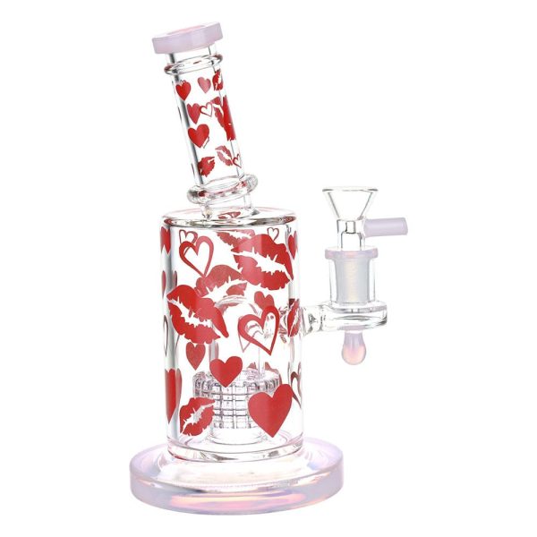 8  Lipstick Kiss Glass Water Pipe For Sale