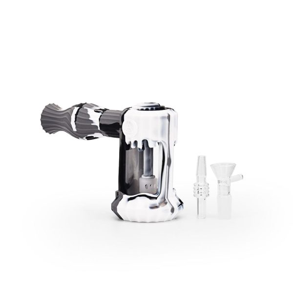 6   Duality Silicone Dual Use Bubbler - Black & White Marble Sale - Image 2