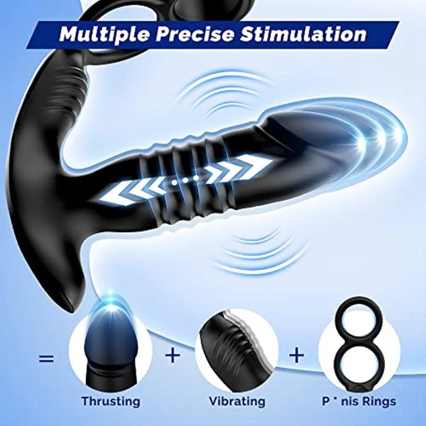 Cock Ring 3 in 1 Versatile Anal Plug Prostate Massager For Cheap - Image 3