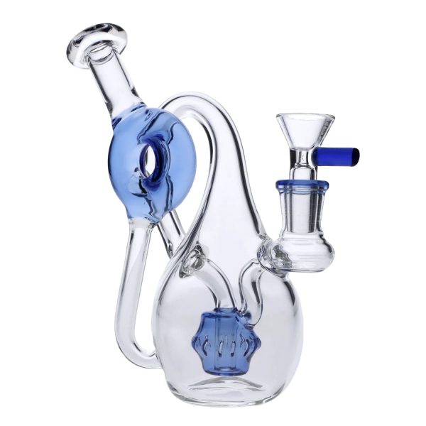 7  Milky Purple Mini Recycler Water Pipe Online Hot Sale - Image 3