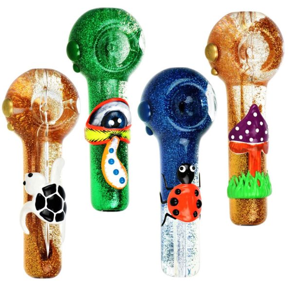 Freezable Glycerin Glitter Glow Spoon Pipe- 5    Styles Vary on Sale