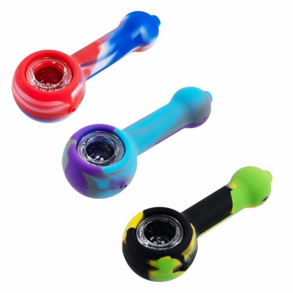 Silicone Spoon Pipe with Glass Bowl For Cheap - Image 4