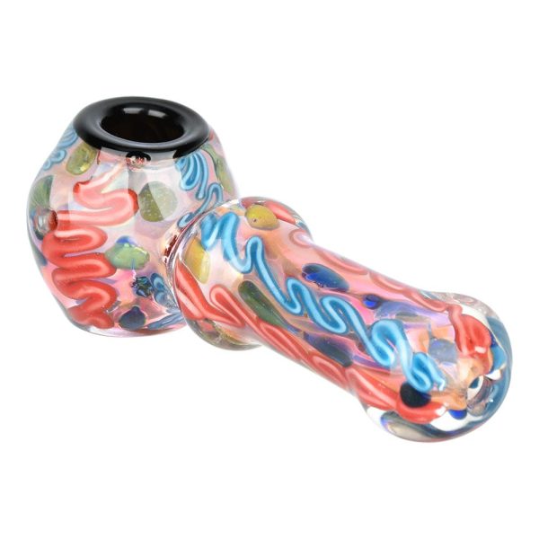 Lustrous Fumed Glass Spoon Pipe - 4.25    Colors Vary For Sale - Image 3