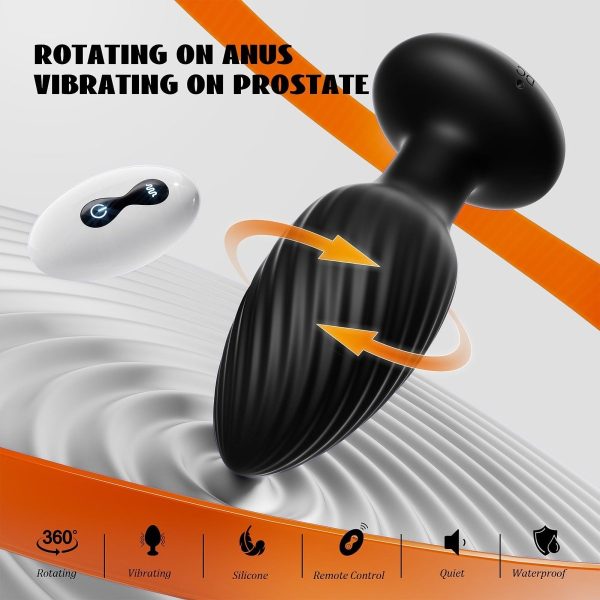 Pearlconch| Butt Plug with 7 Rotating and Vibrating Modes Anal Vibrator Online now - Image 2