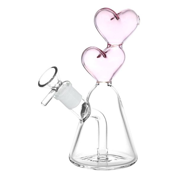 6  Hearts Converge Glass Water Pipe Hot on Sale