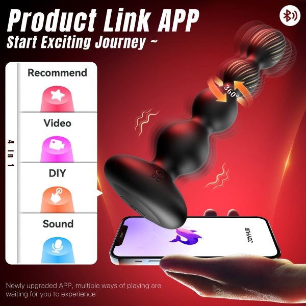 SAURON APP Control Vibrating and Rotating Anal Male Toy Vibrator Supply - Image 3