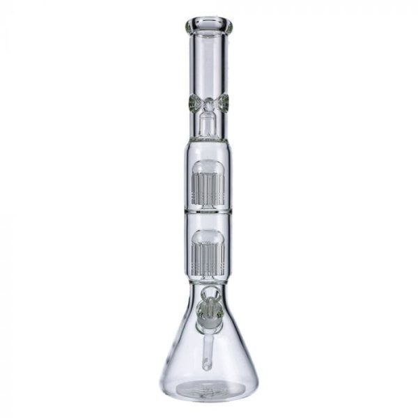 Beaker Base Ice Bong with Double Tree Perc-16 Inch Online Hot Sale - Image 2