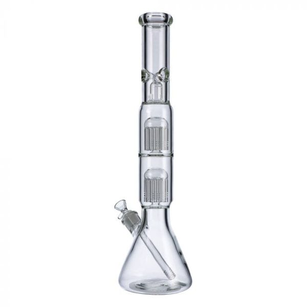 Beaker Base Ice Bong with Double Tree Perc-16 Inch Online Hot Sale - Image 4