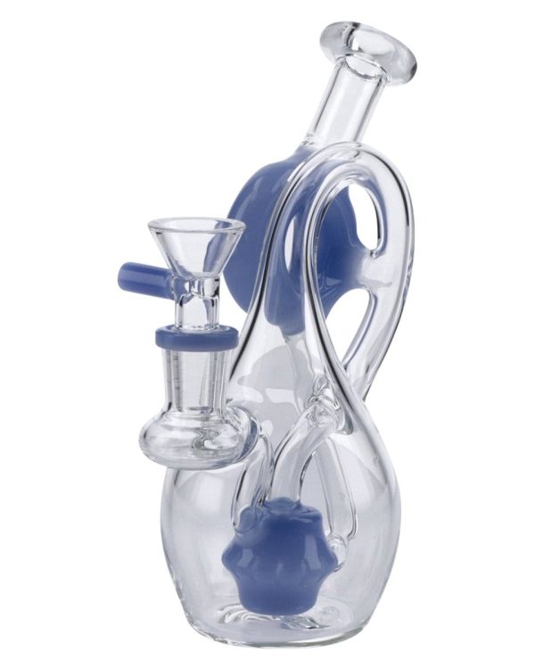 7  Milky Purple Mini Recycler Water Pipe Online Hot Sale - Image 2