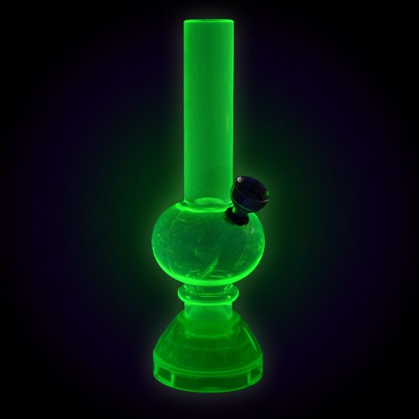 Mini Acrylic Water Pipe w  Grinder Base- 6.75    Colors Vary For Cheap - Image 2