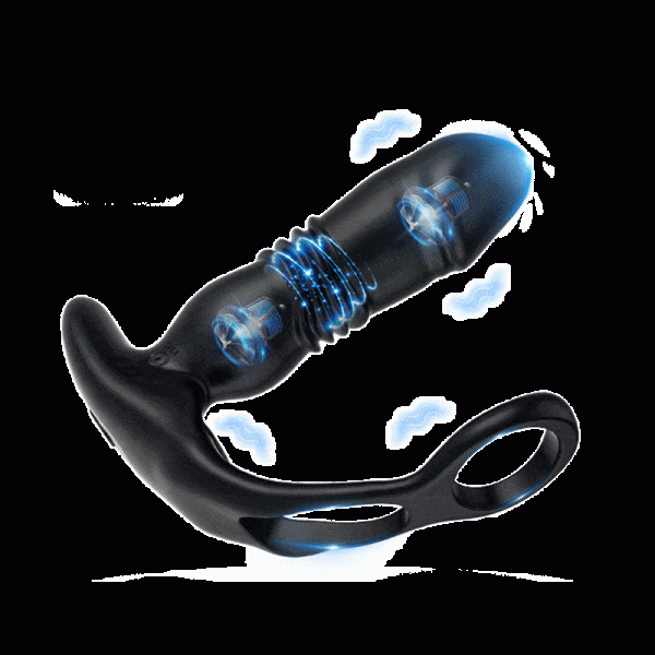 Dual Cock Ring Powerful Thrusting & Vibration Butt Plug Discount