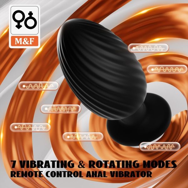 Pearlconch| Butt Plug with 7 Rotating and Vibrating Modes Anal Vibrator Online now - Image 5