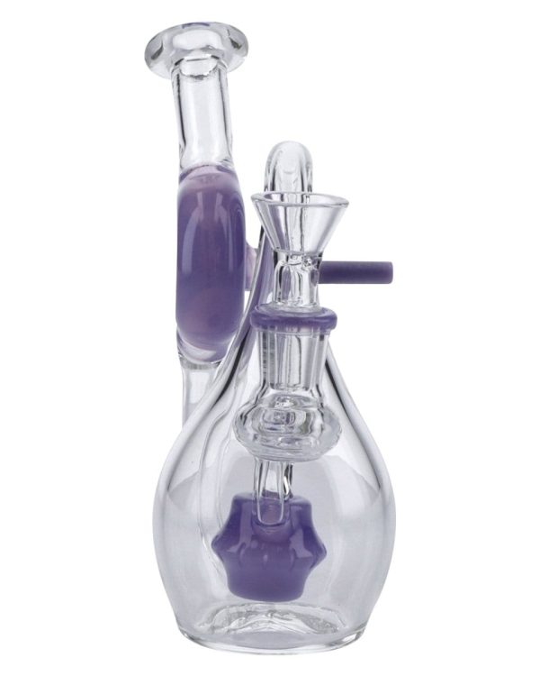 7  Milky Purple Mini Recycler Water Pipe Online Hot Sale
