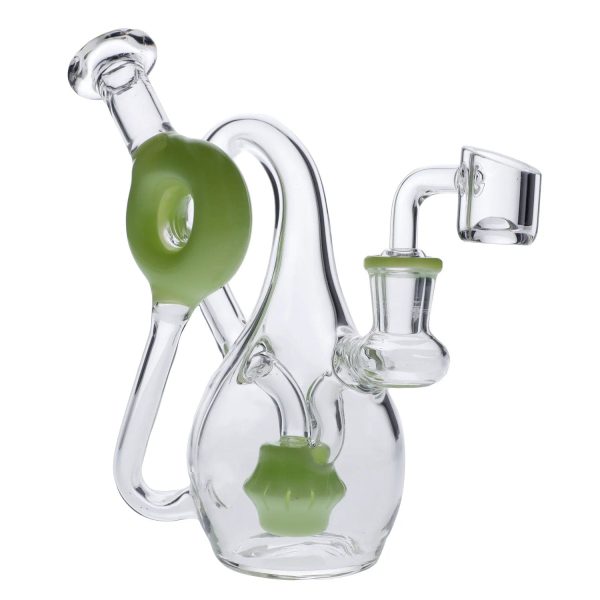 7  Milky Purple Mini Recycler Water Pipe Online Hot Sale - Image 4
