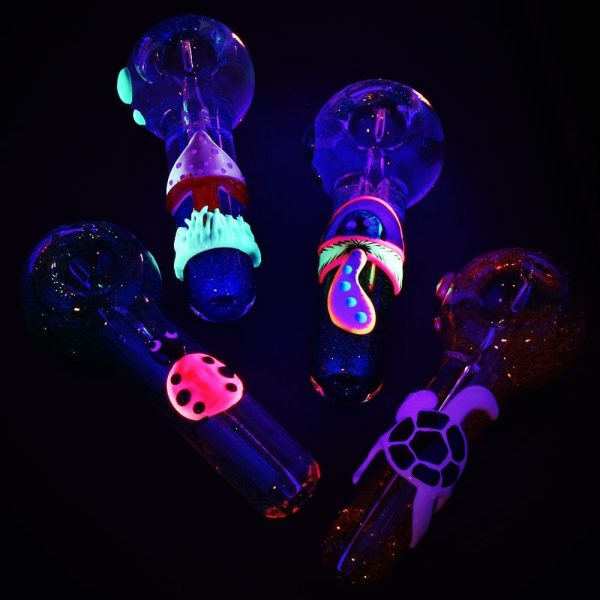 Freezable Glycerin Glitter Glow Spoon Pipe- 5    Styles Vary on Sale - Image 2