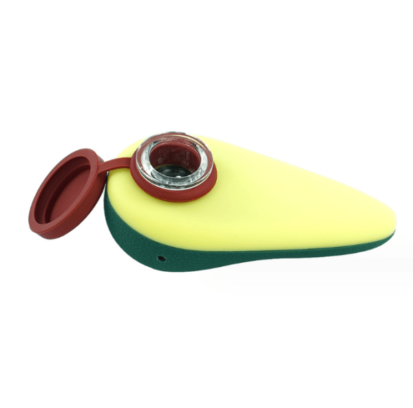 4   Silicone Avocado Hand Pipe with Lid Hot on Sale