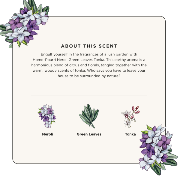 Neroli Green Leaves Tonka Candle - Home~Pourri Candle Sale - Image 4