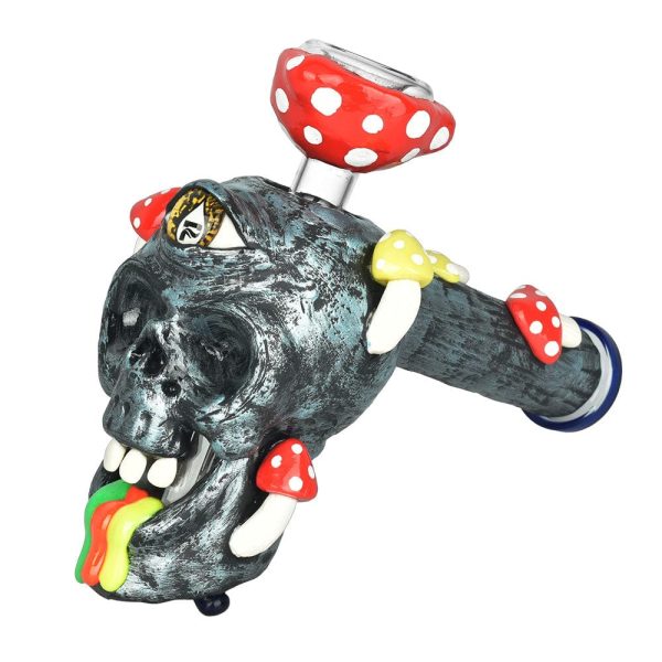 Pulsar Rainbow Puking Skull Bubbler Pipe - 8    19mm F Online Sale