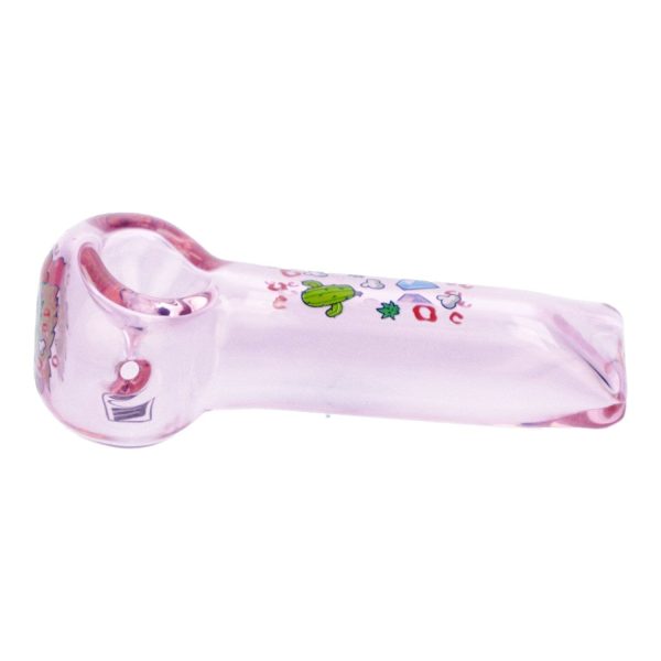 4  Pink Kush Hand Pipe - Transparent Pink For Cheap - Image 3