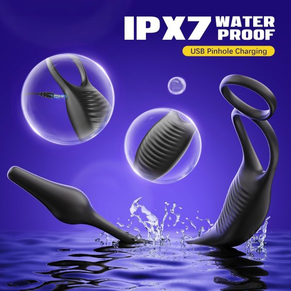 ARCHIE 3 in 1 Prostate Massager Butt Plug with Double Ring on Sale - Image 5