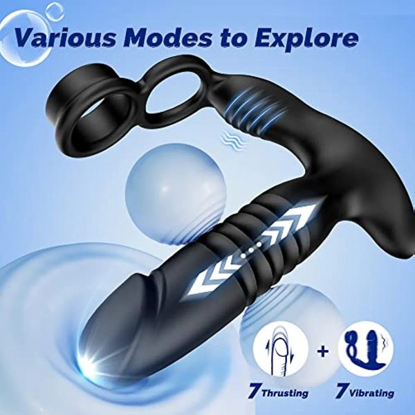 Cock Ring 3 in 1 Versatile Anal Plug Prostate Massager For Cheap - Image 4