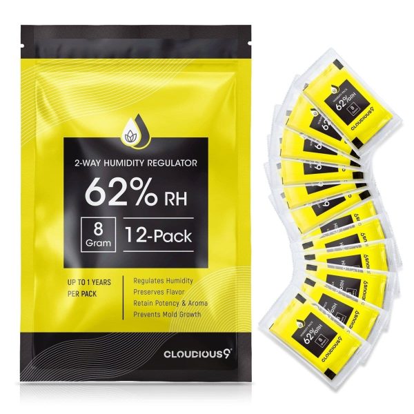 Cloudious9 62% 2-Way Humidity Pack Regulator - 12 Count Supply