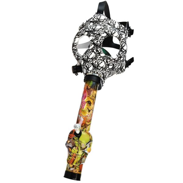 Gas Mask w  Acrylic Water Pipe - 10.25  Online now - Image 3