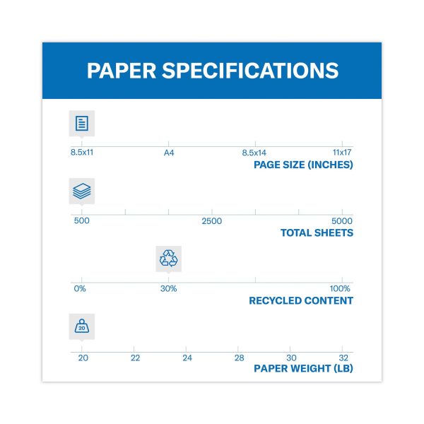 Colors Print Paper, 20 lb Bond Weight, 8.5 x 11, Cream, 500 Ream For Sale - Image 3