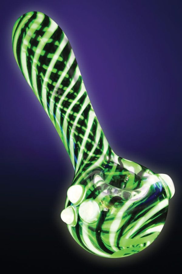 Pulsar UV Candy Stripe Spoon Pipe - 4.5    Colors Vary Discount - Image 4