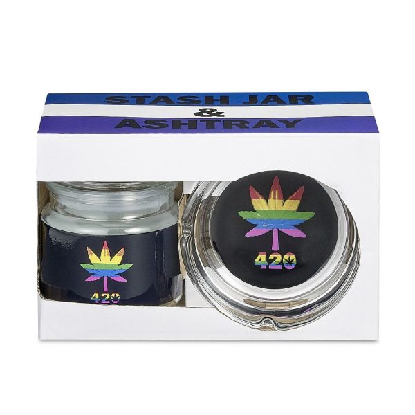 Rainbow Leaf Ashtray and Stash Jar set Online - Image 4