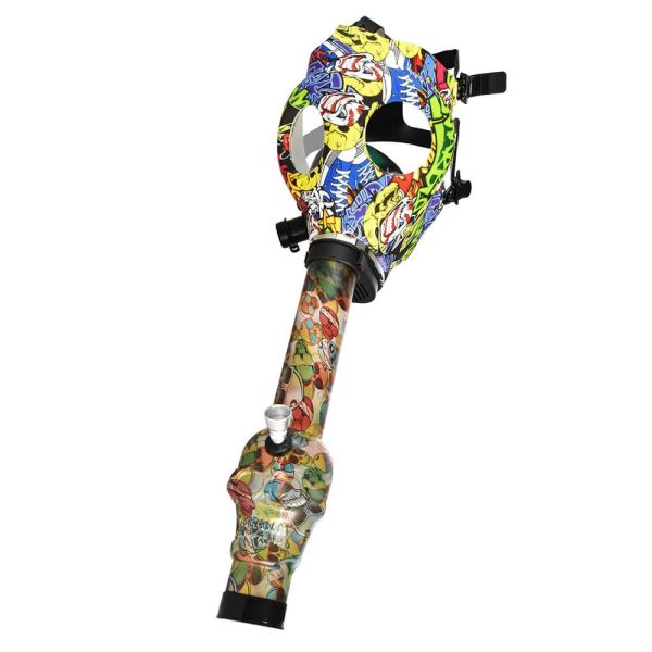 Gas Mask w  Acrylic Water Pipe - 10.25  Online now - Image 2