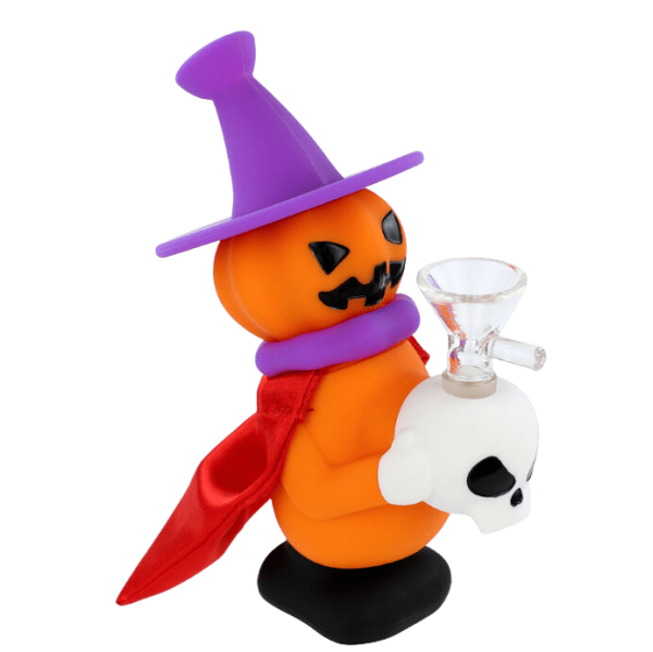 7   Silicone Halloween Jack O Lantern Witch Water Pipe Mini Bong For Discount