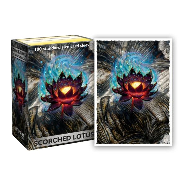 Dragon Shield Sleeves: Standard Matte Art - Scorched Lotus 100ct on Sale