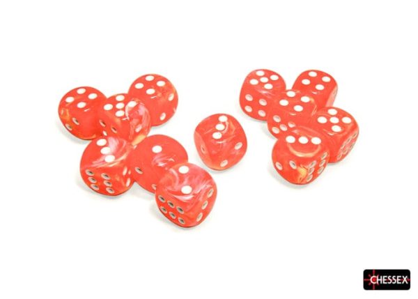Chessex Dice: Festive Dahlia white 16mm d6 Dice Block (12 dice) Fashion - Image 2