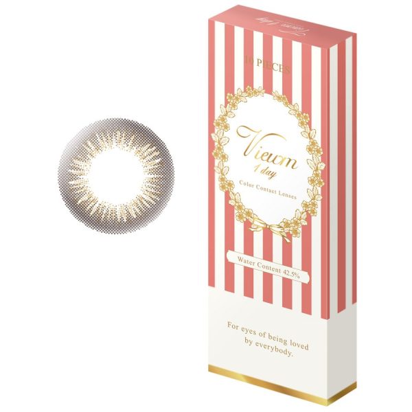 10 Piece Bume Viewm Japan 1 Day Radiant Brown (-2.25) Contact Lenses Fashion