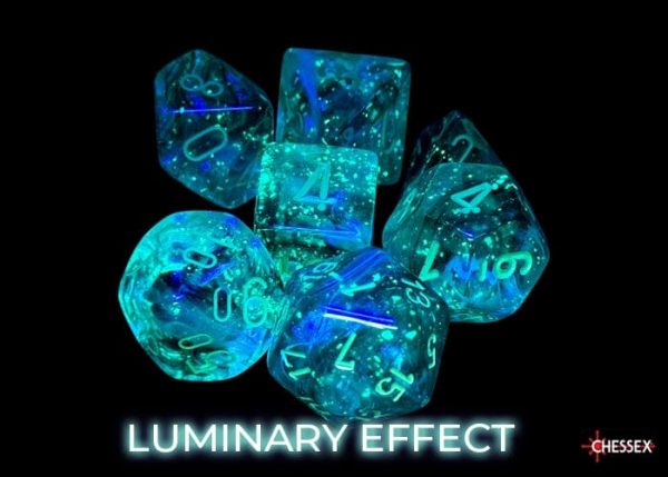 Chessex Dice: Borealis Kelp light green Luminary Polyhedral 7-Dice Set Online Hot Sale - Image 3