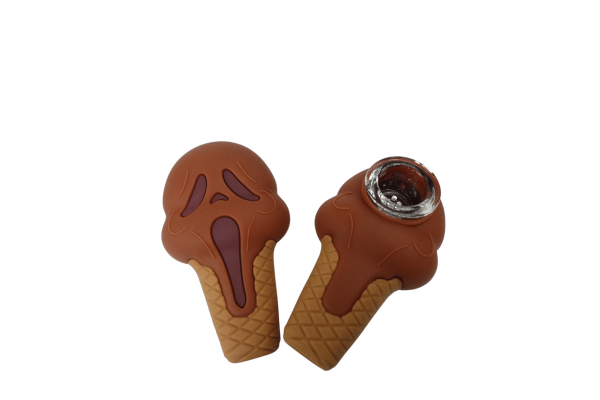 3   Ghost Face Ice Cream Silicone Small Hand Pipe Fashion - Image 4