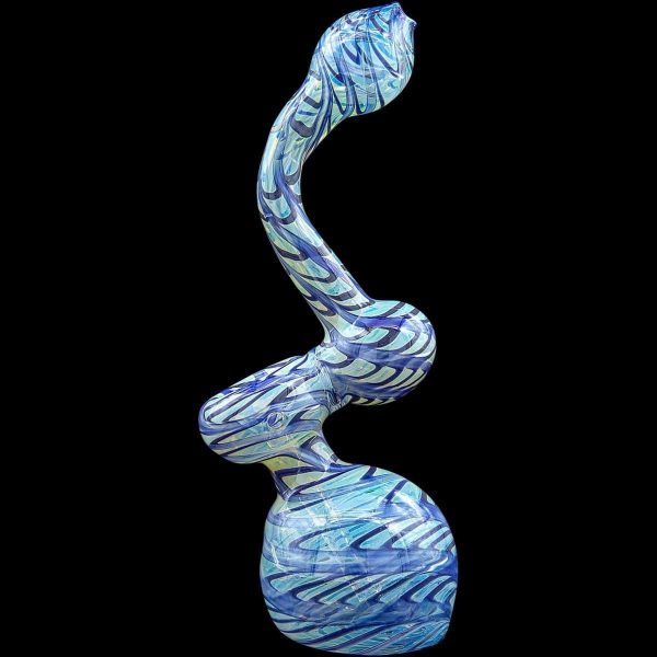 Bubble Lock  Color Raked Sherlock Bubbler Pipe on Sale - Image 5