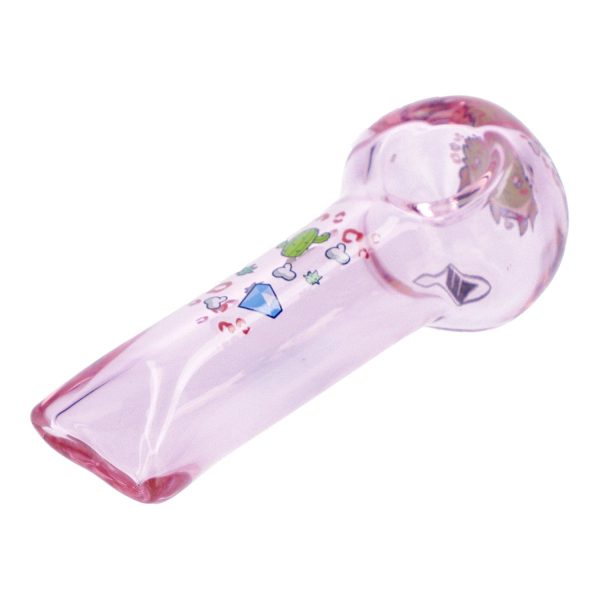 4  Pink Kush Hand Pipe - Transparent Pink For Cheap - Image 5