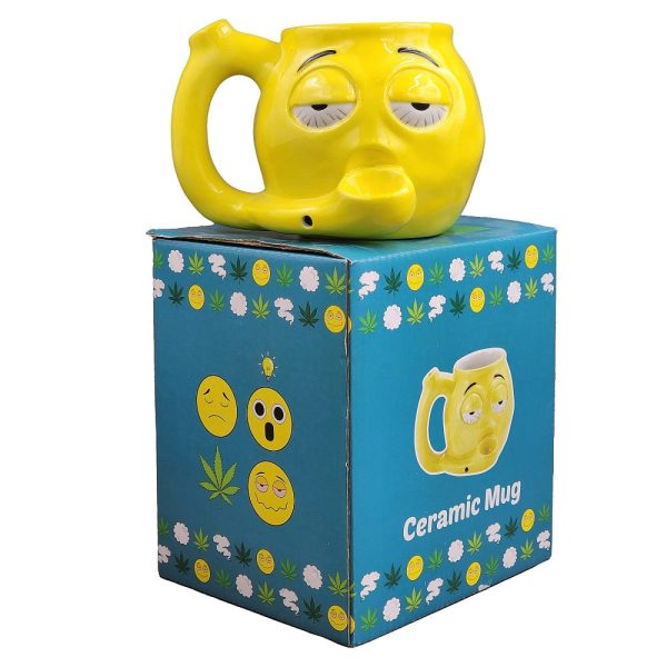 Stoned Emoji Pipe Mug & Stash Jar Bundle For Cheap - Image 4