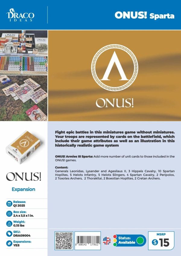 Onus! Army III: Sparta (Pre-order) Hot on Sale - Image 4