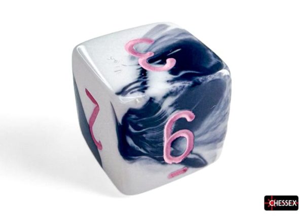 Chessex Dice: Gemini Black-White pink Polyhedral 7-Dice Set Supply - Image 5
