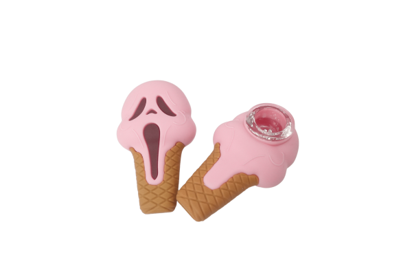 3   Ghost Face Ice Cream Silicone Small Hand Pipe Fashion - Image 5