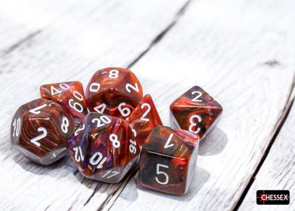 Chessex Dice: Festive Symphony white Polyhedral 7-Dice Set on Sale - Image 4