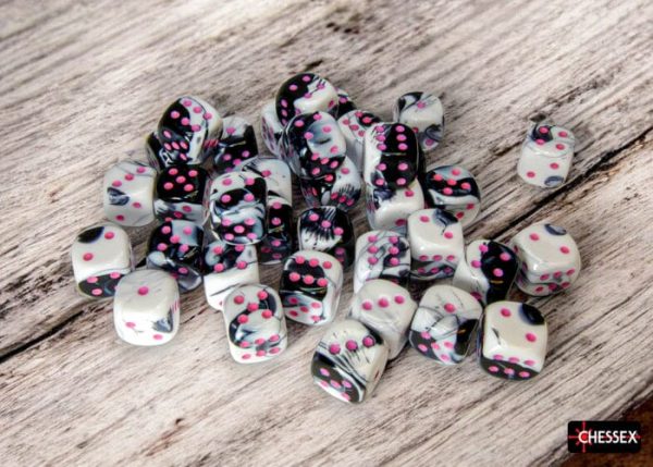Chessex Dice: Gemini Black-White pink 12mm d6 Dice Block (36 dice) For Discount - Image 2