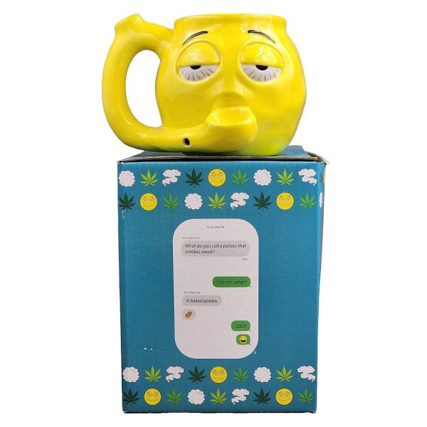 Stoned Emoji Pipe Mug & Stash Jar Bundle For Cheap - Image 5
