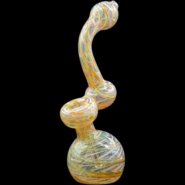 Bubble Lock  Color Raked Sherlock Bubbler Pipe on Sale - Image 3
