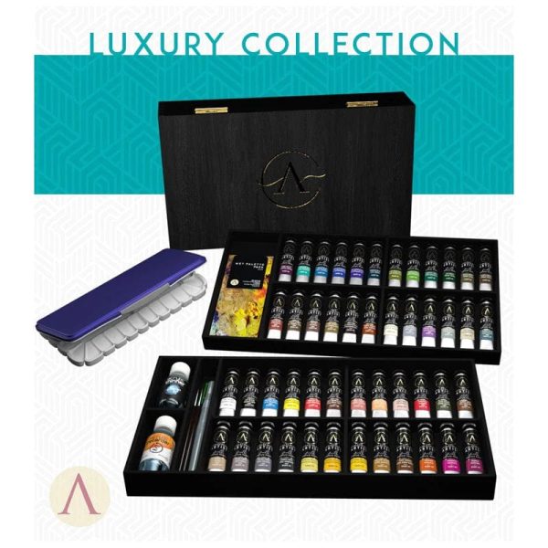 Scalecolor Artist Smooth Acrylic Paint Set - Luxury Wooden Set Online Hot Sale