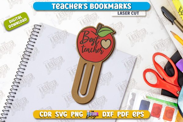 Teacher s Bookmark Laser Cut | Book Marker | Page Holder | School Design | CNC File For Cheap